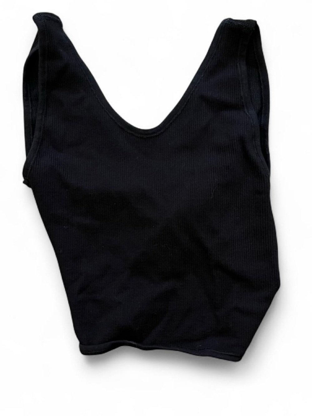 Urban Outfitters Black Ribbed Tank Crop